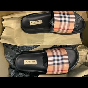 Burberry Leather Slides